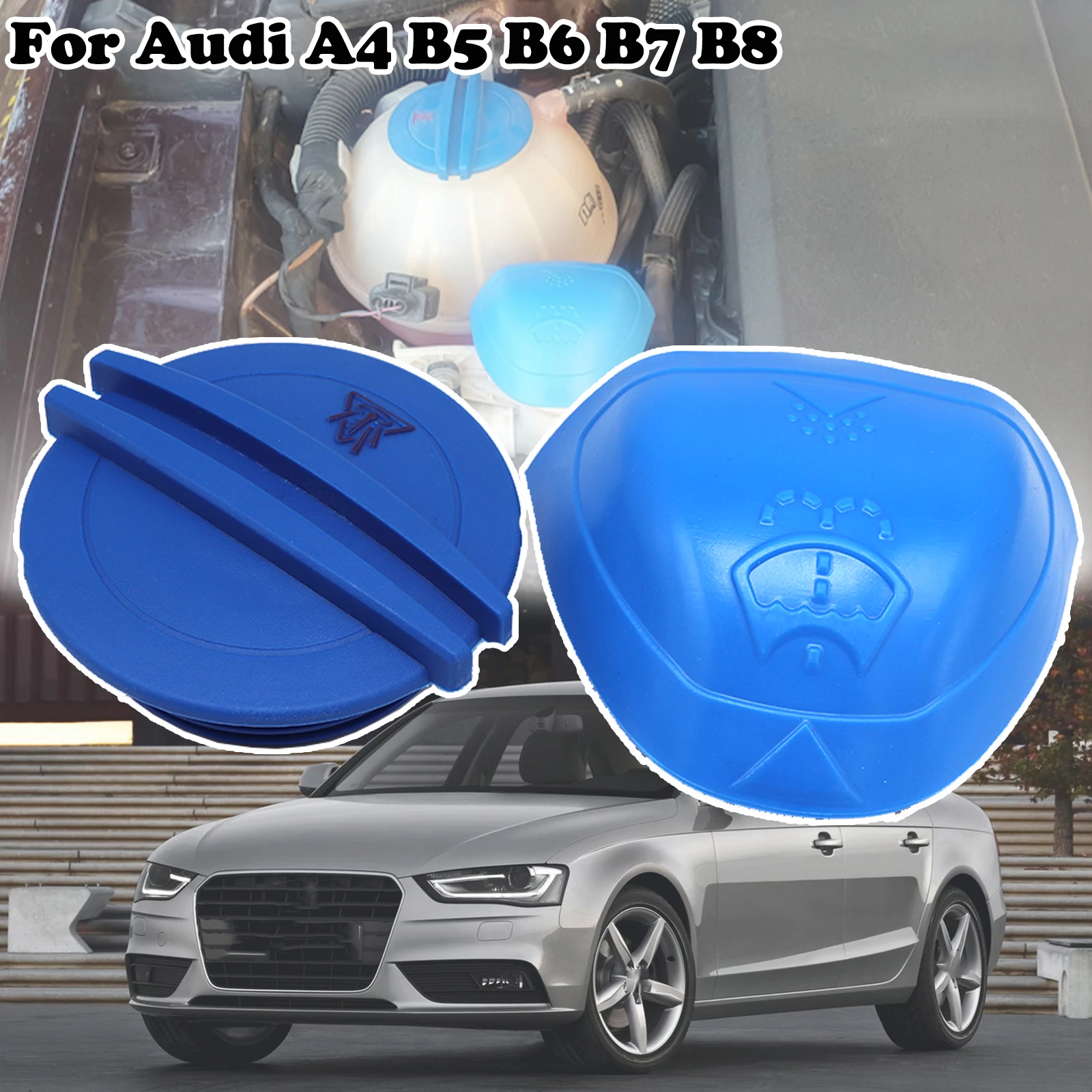 6V0955485 Radiator Water Coolant Expansion Tank Lid Cover For Audi A4 B5 B6 B7 B8 Washer Fluid Reservoir Funnel Cap 000096706