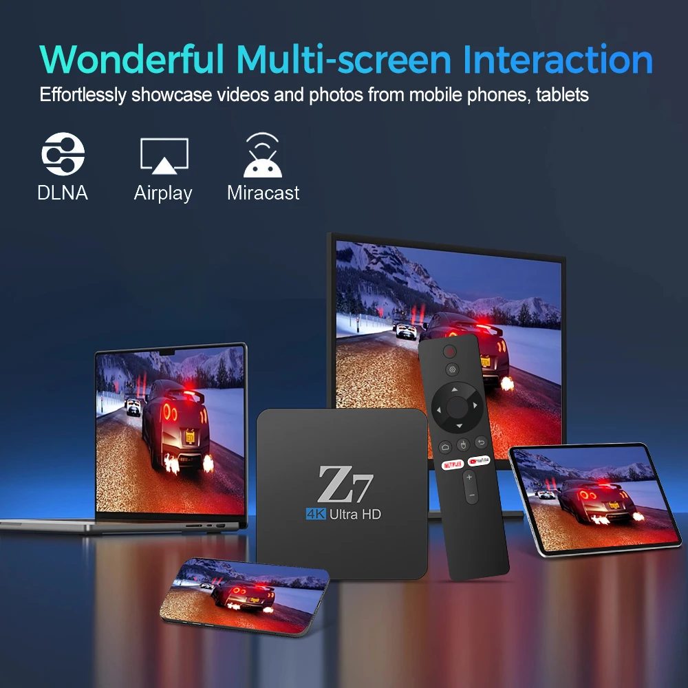 Z7 Android 10 TV BOX Allwinner H313 Dual Wifi 2G8G رباعي النواة Cortex A53 دعم 8K 4K BT مشغل الوسائط الصوتي فك التشفير