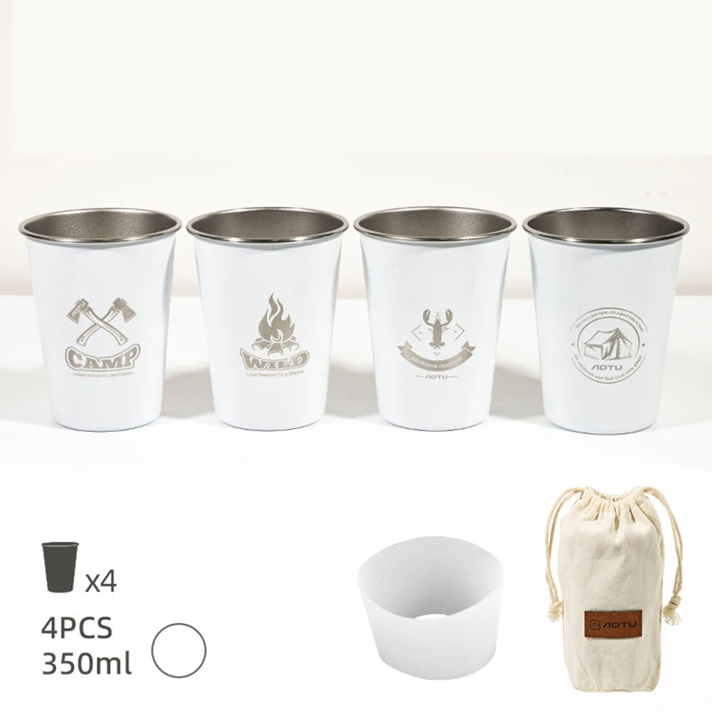 

Colorful Camping Drinkware Set Picnic Accessories Camping Drinkware 304 Food-grade Stainless Steel 350 Ml Capacity