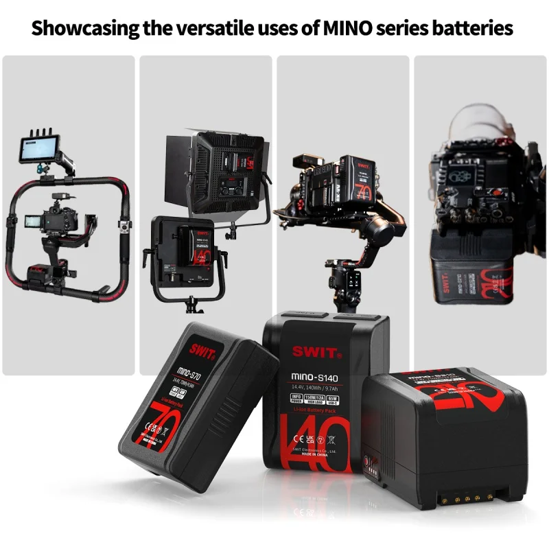 SWIT MINO-S70 MINO-S140 MINO-S210 Mini V Mount Battery USB-A USB-C D-Tap Fast Charging For Camera Camcorder Monitor