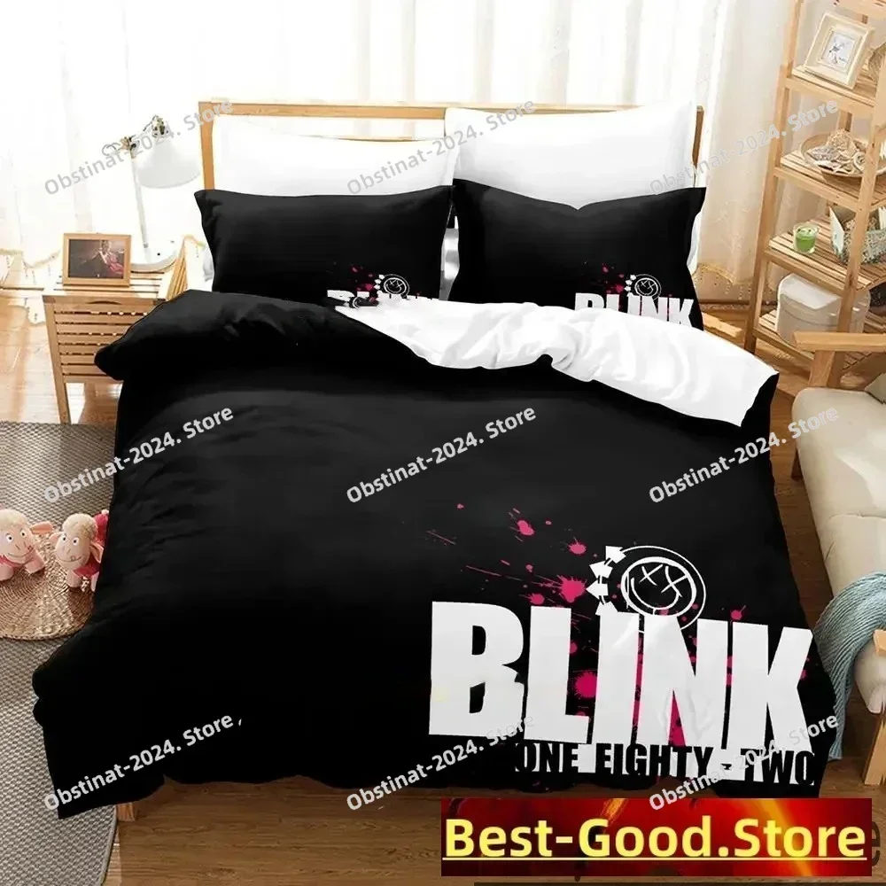 3D Print Blink-182 Bedding Set Boys Girls Twin Queen King Size Duvet Cover Pillowcase Bed boys Adult Home Textileextile