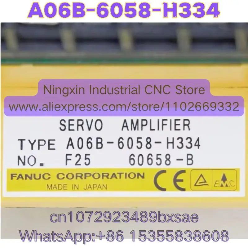 Second-hand A06B-6058-H334 A06B 6058 H334 Servo Amplifier Tested OK