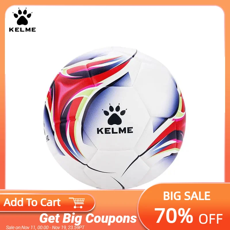 

Kelme Football Pu Hot Adhesive Patch For Mid To High End Youth Training Professional Competition Size 5 Adult Training With Ball