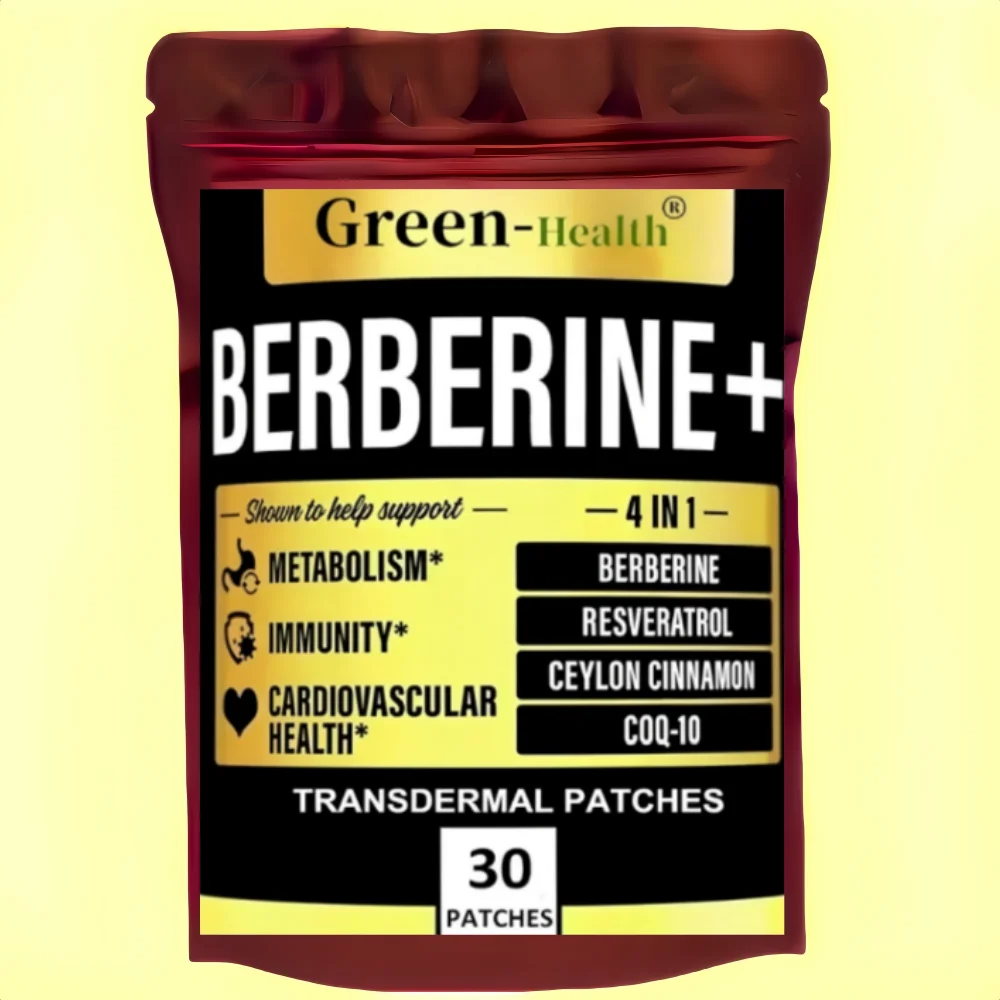 ベルベリン経皮パッチ 30 カウント 1 か月分 - 免疫システムと心血管の健康をサポート 心臓の健康サプリメント