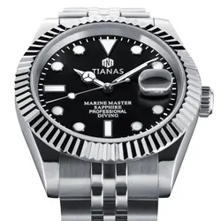 TIANAS Men`s Watch Sapphire Glass Japan quartz movement Clock Men Relogios Masculino 316L SS Case Swimming 50M Waterproof