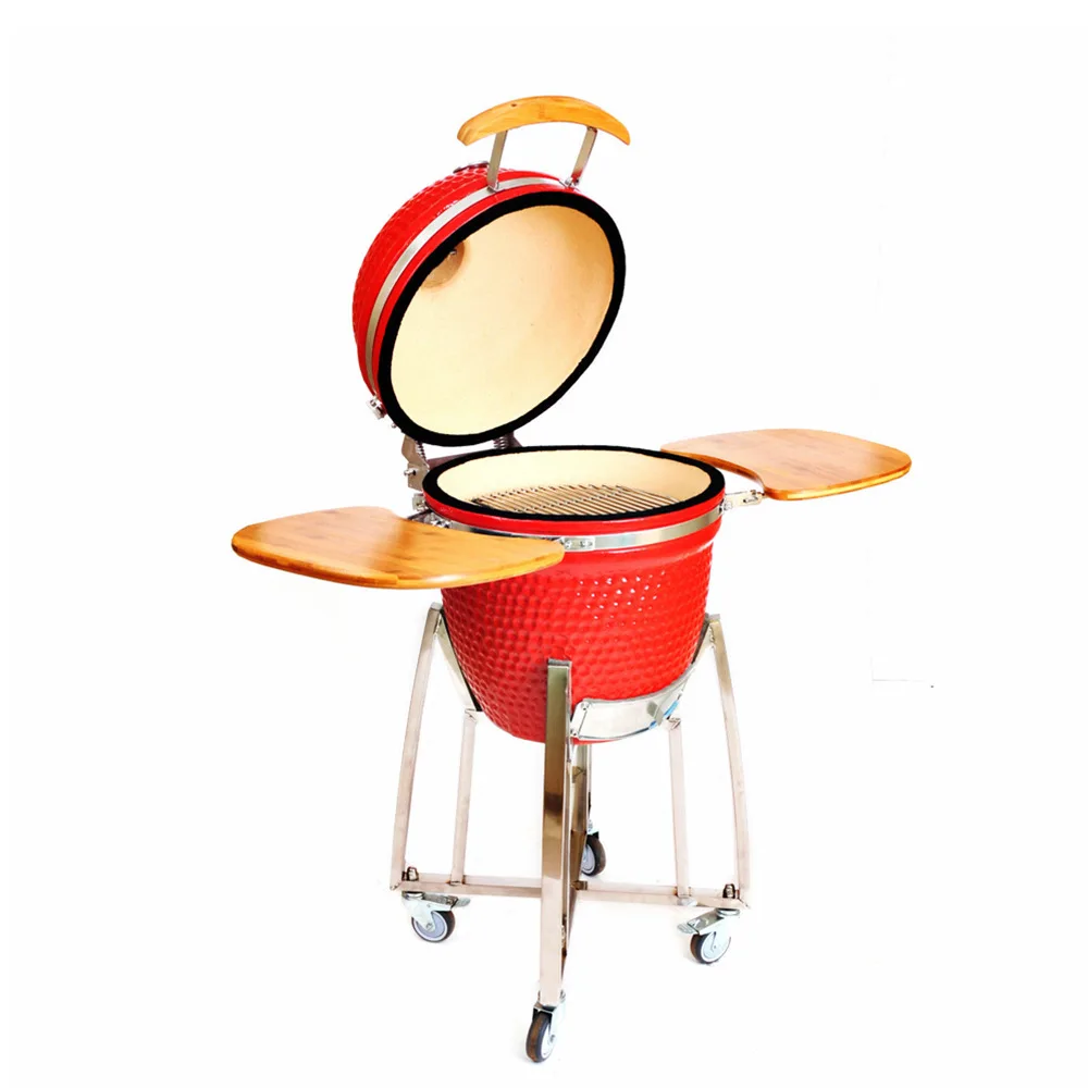 

18 inch outdoor grill bbq charcoal fire smoker ceramic stew grill American pizza charcoal grill