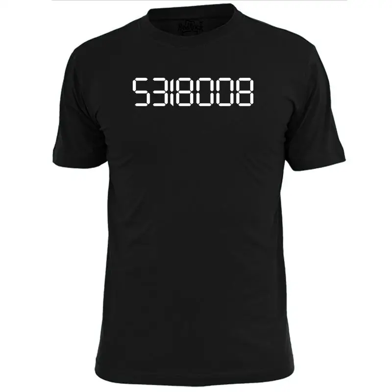 Mens Calculator Boobies Funny T Shirt Rude Stag