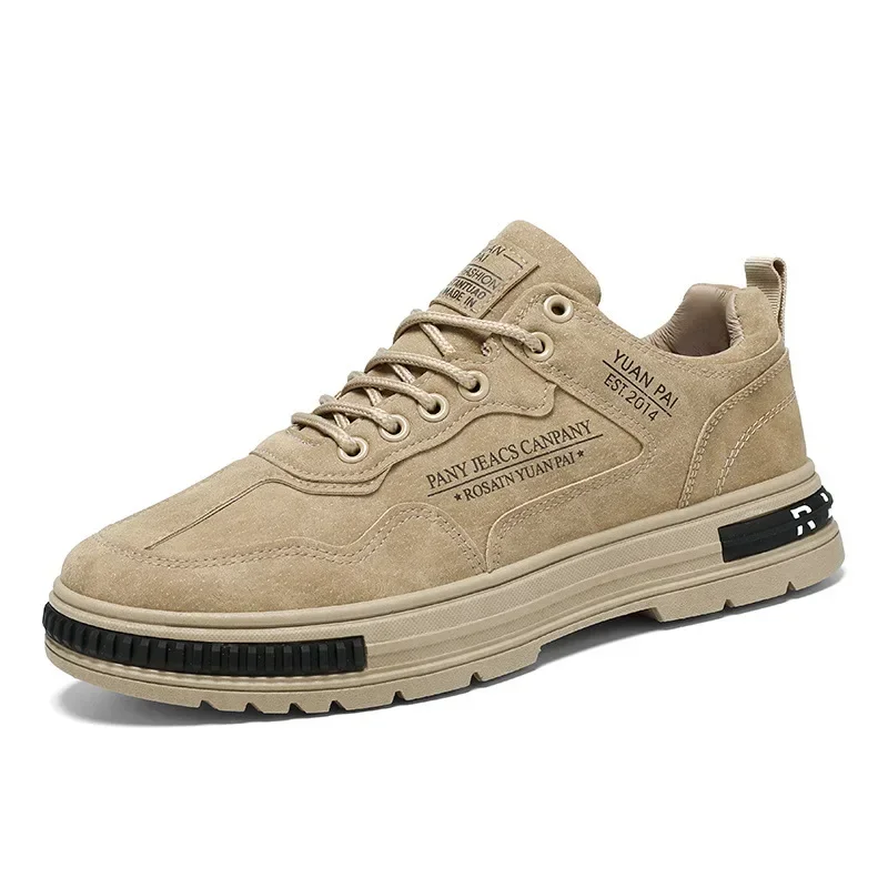 Zapatos de trabajo de primavera para hombre, zapatos informales antideslizantes transpirables, zapatillas ligeras de moda para actividades al aire libre, zapatos planos cómodos para caminar