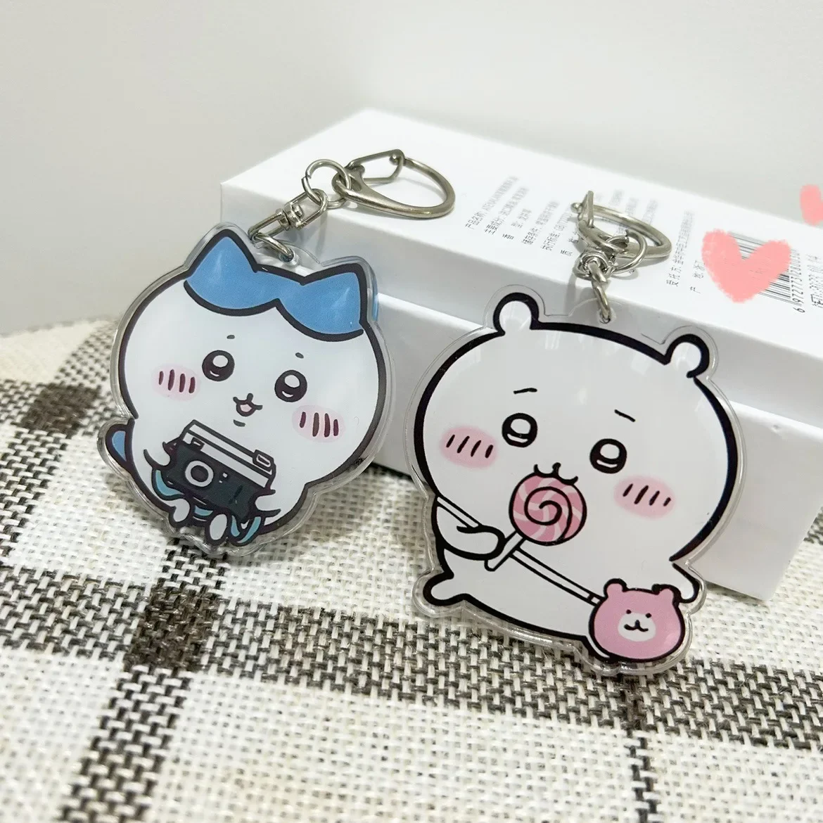 

9 Styles Cartoon ハチワレ ちいかわ Acrylic Keychain Pendant Kawaii Couple Pendant Keychains Ring for Accessories Bag Pendant Gifts