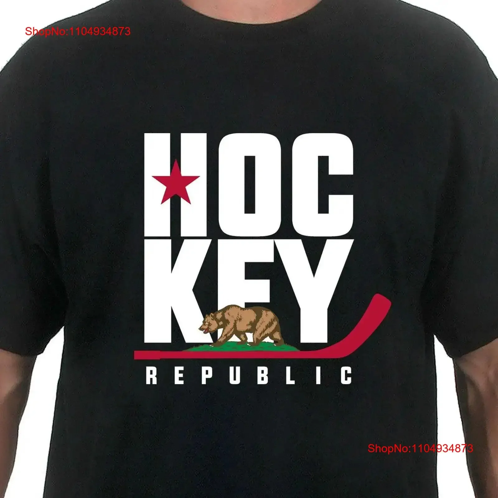 

Футболка Hockey Republic, Калифорния, винтажная стираная уличная одежда, модный топ с графическим рисунком для повседневной носки, стильный, растянутый, мягкий