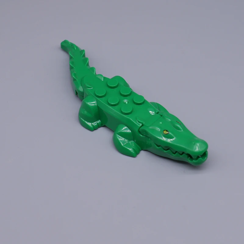 Blocos de construção, figuras animais, crocodilo, venda única, brinquedo educativo, presentes para crianças