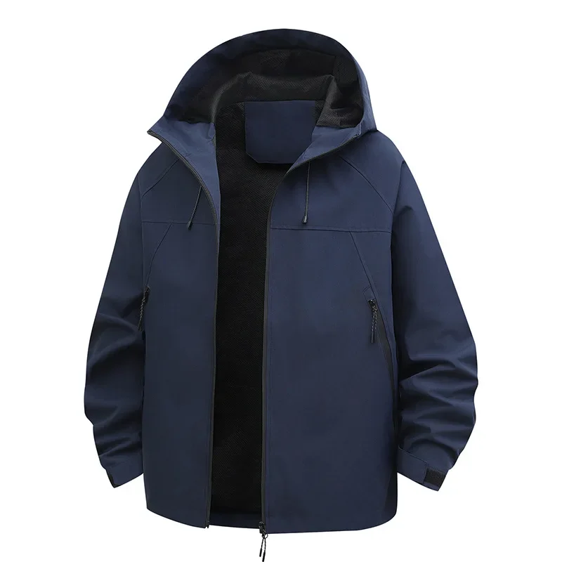 

Men's Autumn Winter Windproof Waterproof Breathable Wear Resistant Traveling Thin Climbing Large Size Jacket Outdoor Coat