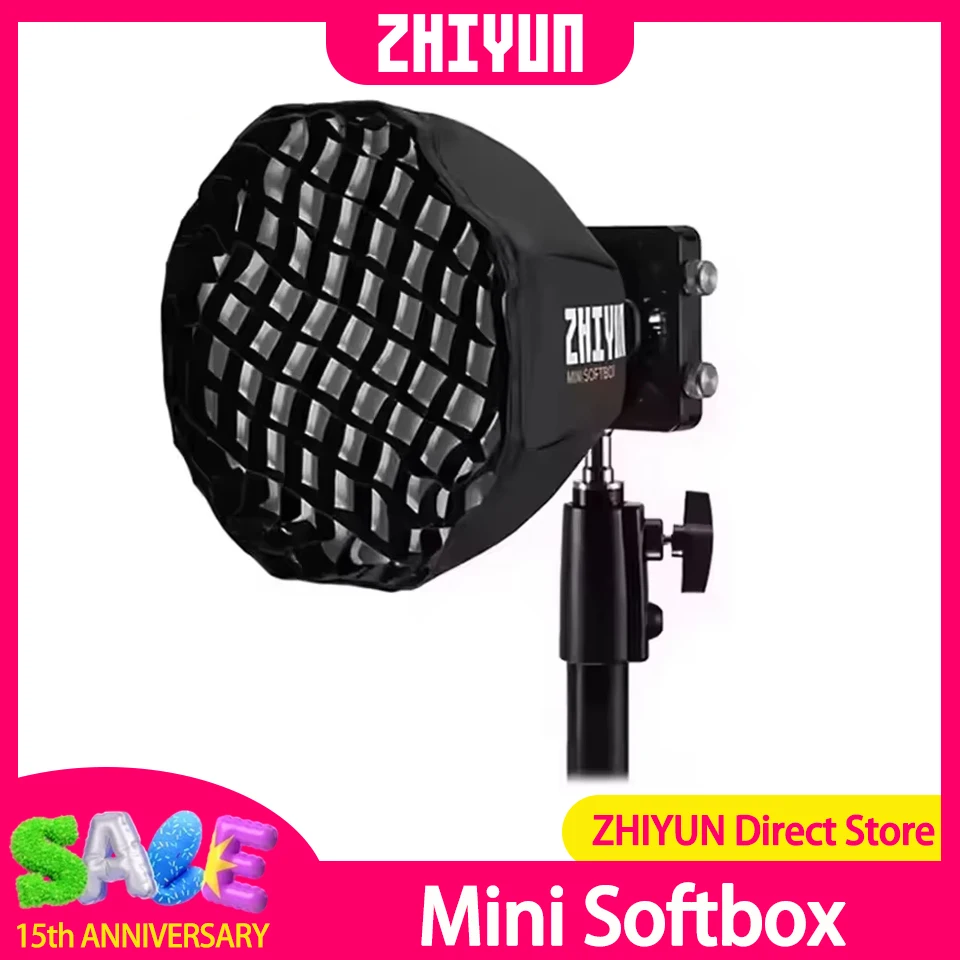 ZHIYUN Mini Softbox Octagon ZY Mount EX1H02 Accessories for Molus G60 X100 COB Video Light Photography Lighting