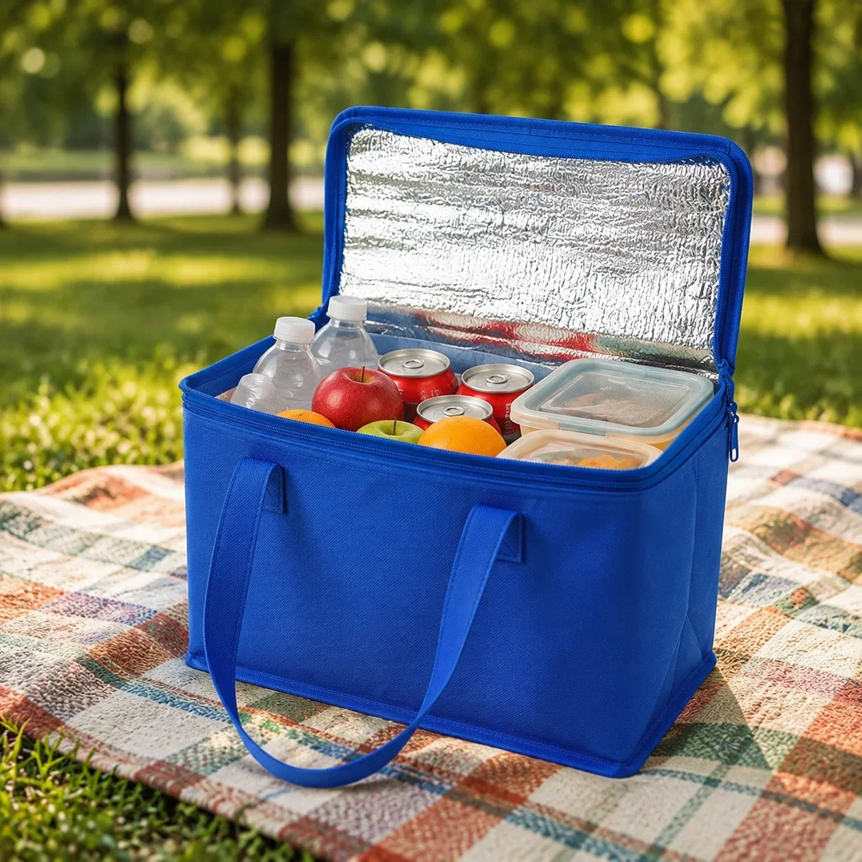Waterproof Thermal Cooler Lunch Bag Portable Insulated Tote Bag for Beach Camping Picnic Travel Food Drinks Storage