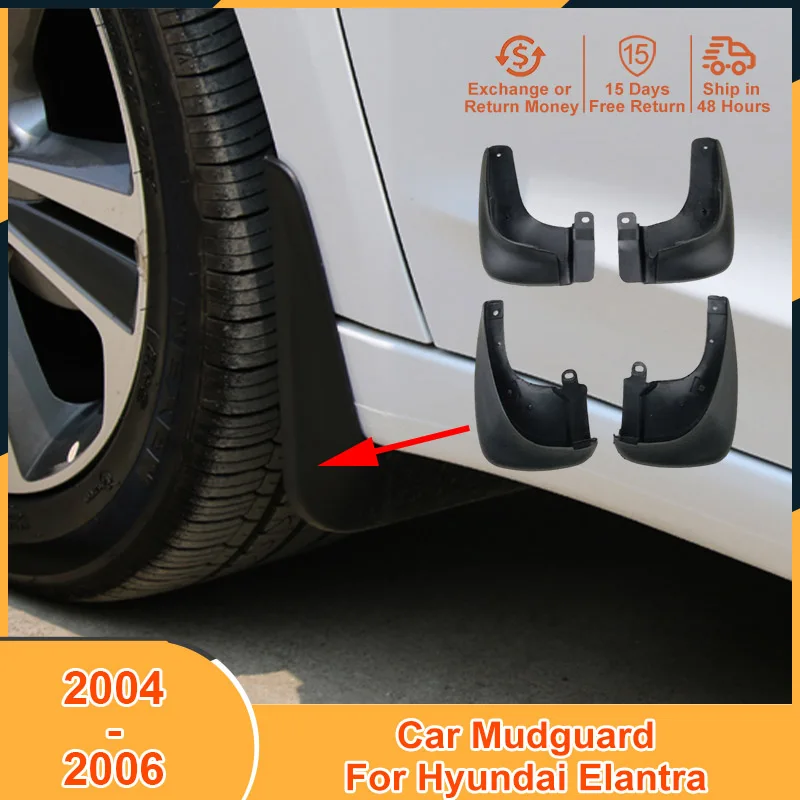 

2004-2006 Mudflaps for Hyundai Elantra 2004 2005 2006 Accessories Mudguard Fender Protector Mud Flaps Splash Guards Auto Parts