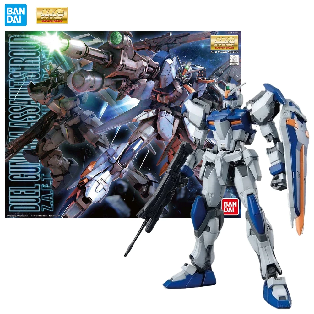 

In Stock Original Bandai MG 1/100 GAT-X102 Duel Gundam Assaul Shroud Genuine Gunpla Anime Action Figure Toys for Children