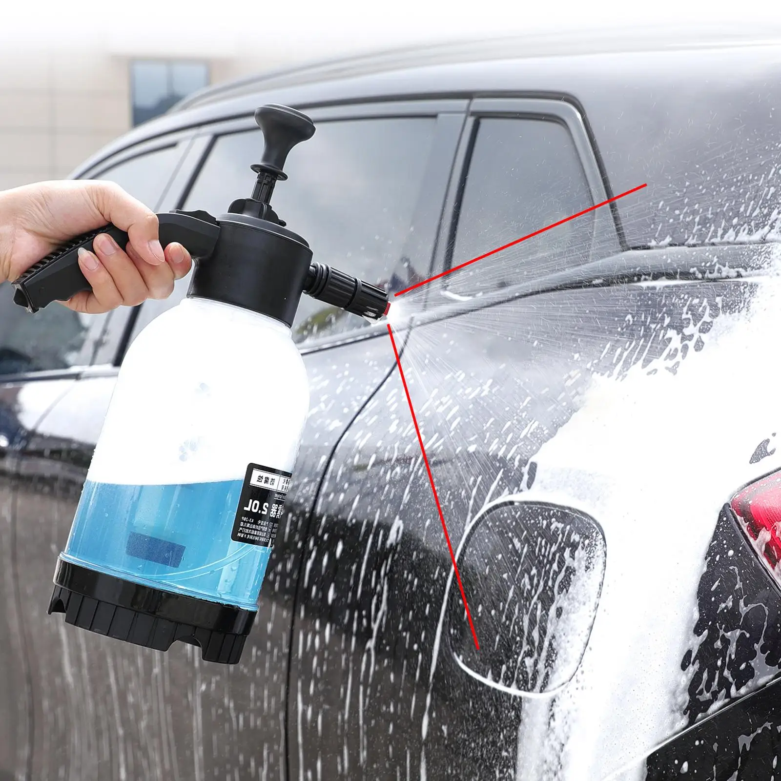 Car Hand Pump Pressure Foam Sprayer Single Hand Pressure for Watering Car Washing House Cleaning