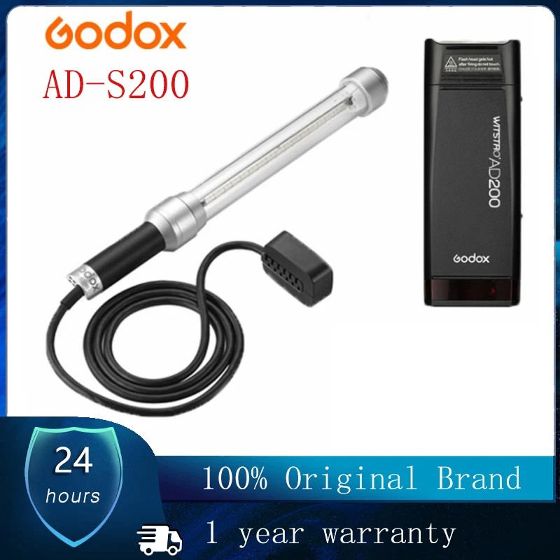 

Godox AD-S200 Stick Flash Head for AD200/AD200Pro 200W Stick Flash Head with 360° Transparent Flash Tube for Jewelry Portraits