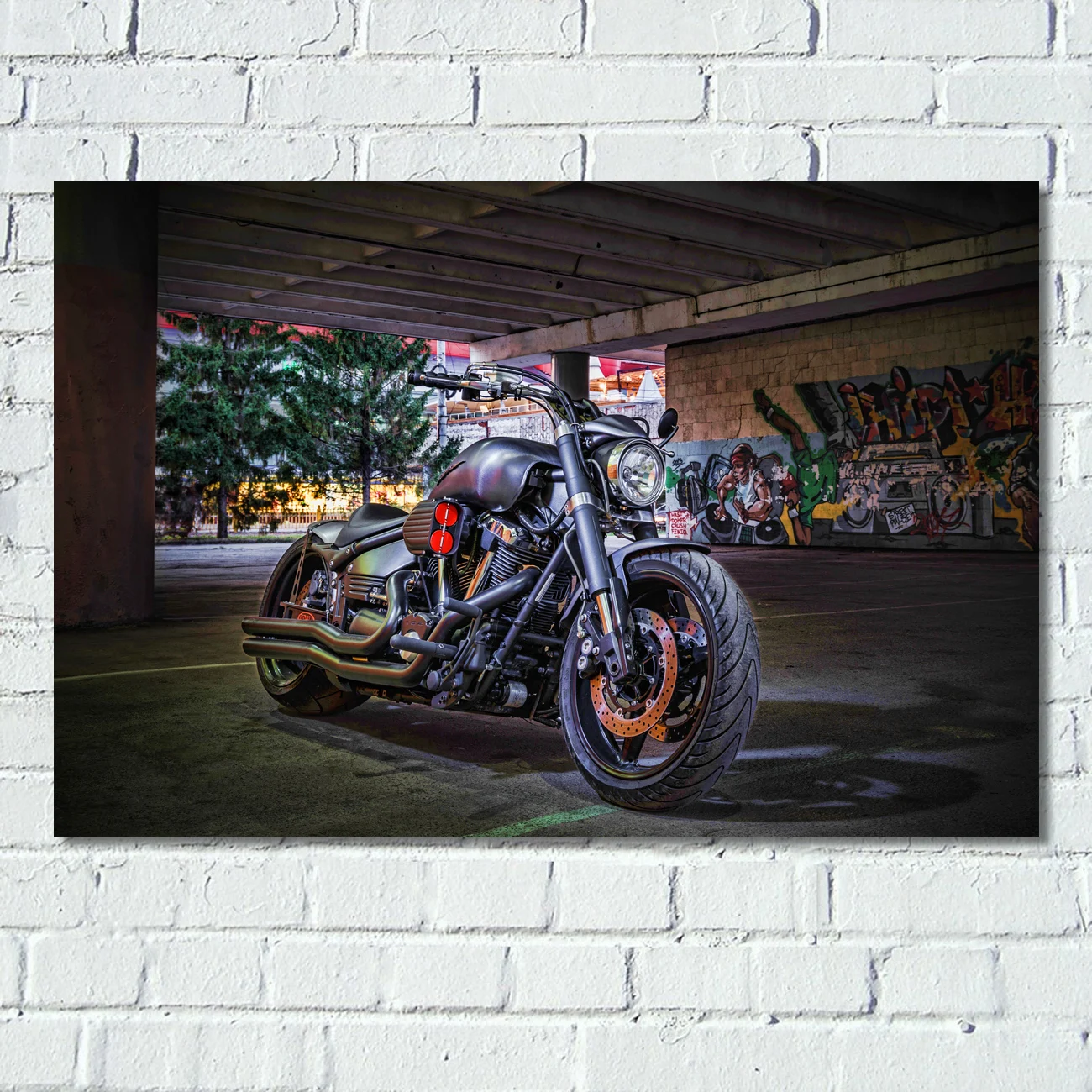 Yamaha XV1700 Road Star Warrior 4K Motorbike Posters and Prints Modern Wall Art Canvas Fabric Paintings Home Living Room Decor