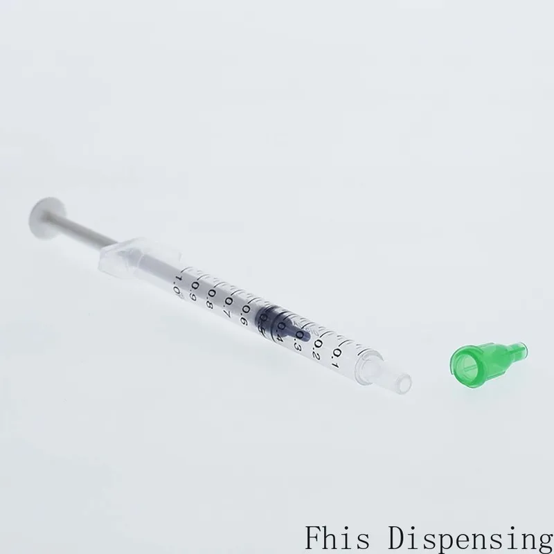 Tip Light Green Cap Pack of 10 Dispensing Syringes 1cc 1ml Plastic with