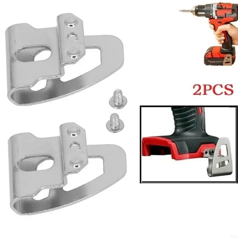 WXTC 2PCS電気ドリルベルトクリップフックハンマーインパクトレンチハンギングアクセサリー