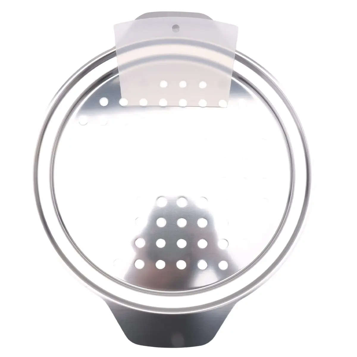 ABFS Stainless Steel Spaetzle Maker Lid with Scraper Traditional German Egg Noodle Maker Pan Pot Spaghetti Strainer