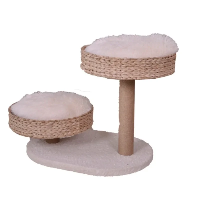 

Rattan Cat Nest Wooden Cat Climbing Frame Cat Scratching Post Grinding Claw Climbing Frame