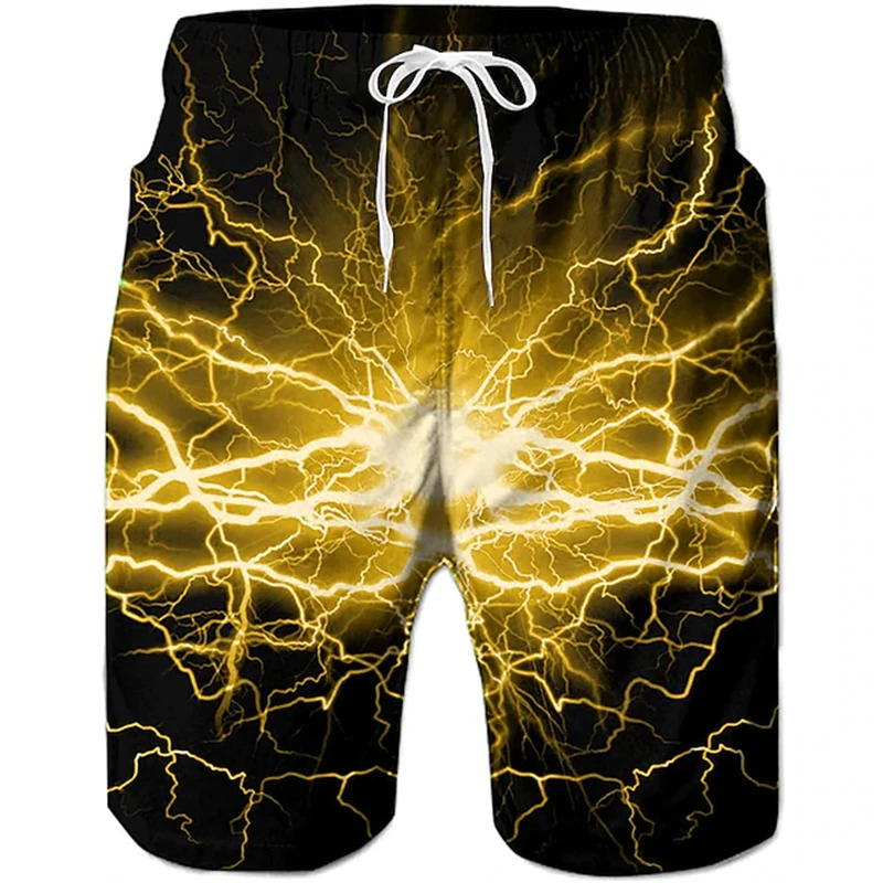 Personality Seawater 3D Printed Shorts Men\'s Hawaii Swim Shorts Summer Casual Vacation Beach Trunks Kids Oversized Board Pants