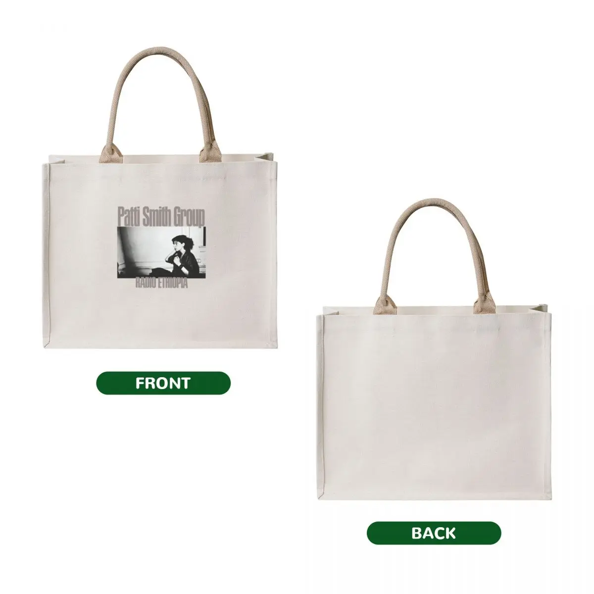 Vintage Photography Patti Smith Radio Ethiopia Awesome Tote Bag Candy bags canvas bags Women's shopper