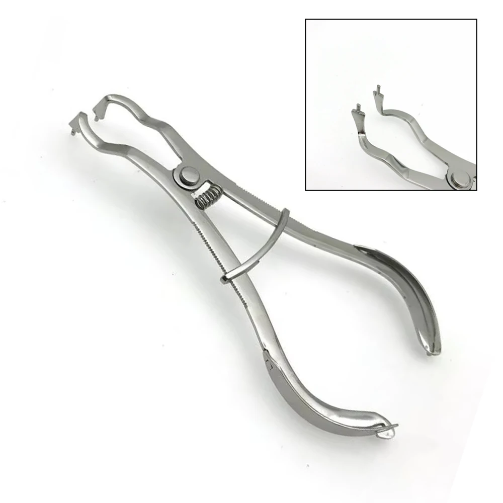 

1Pc Dental Stainless Steel Forceps Plier for Matrix Band Clip Ring Distractor Tooth Extraction Surgical Tools Dentist