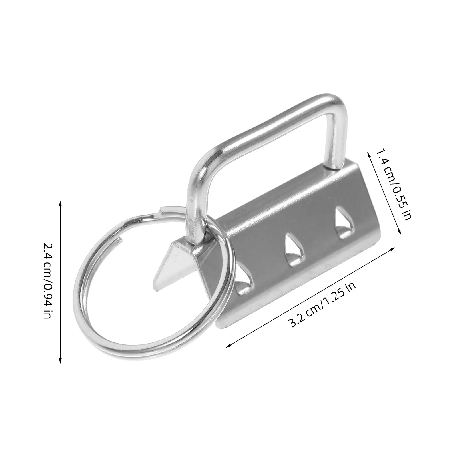 

10pcs Metal Tail Clips Keychain Fobs Wristlet Webbing Diy Handbag Accessories Bag Strap End Clamps Fasteners For Crafting