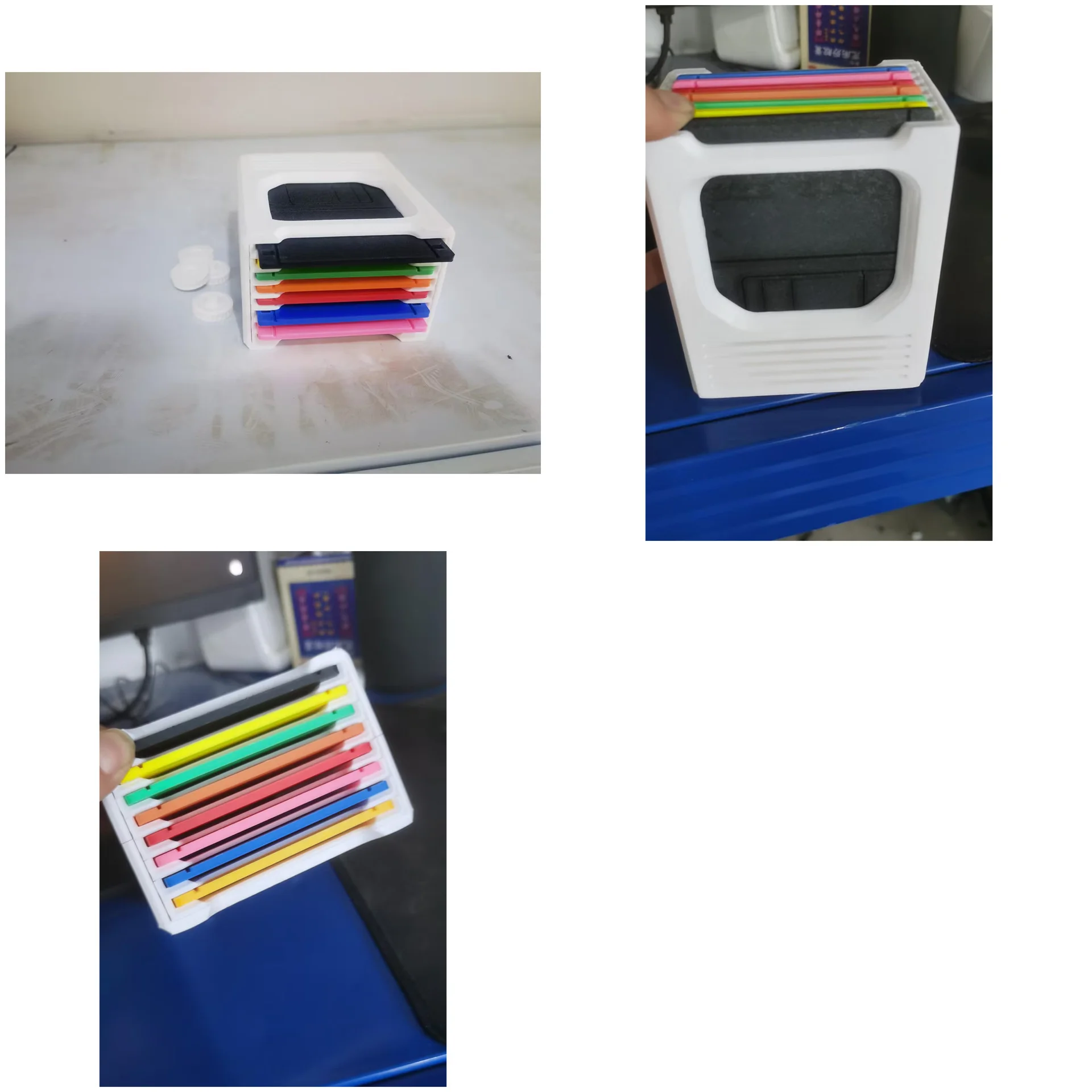 Retro Tech Floppy Disk Coaster Holder Vintage Computer Style Card Coaster Storage Box For Home Desk Decor Geek Programmer Gift
