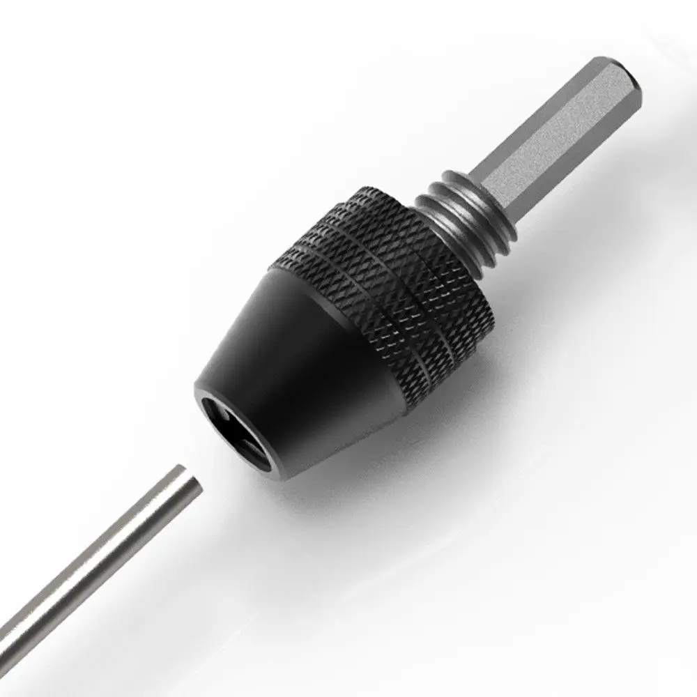 Creationspace 1/4 بوصة عرافة عرقوب مثقاب ظرفي بدون مفتاح 1.5-2.5 مللي متر محول الحفر لمفك كهربائي صغير ، أداة دوارة #4