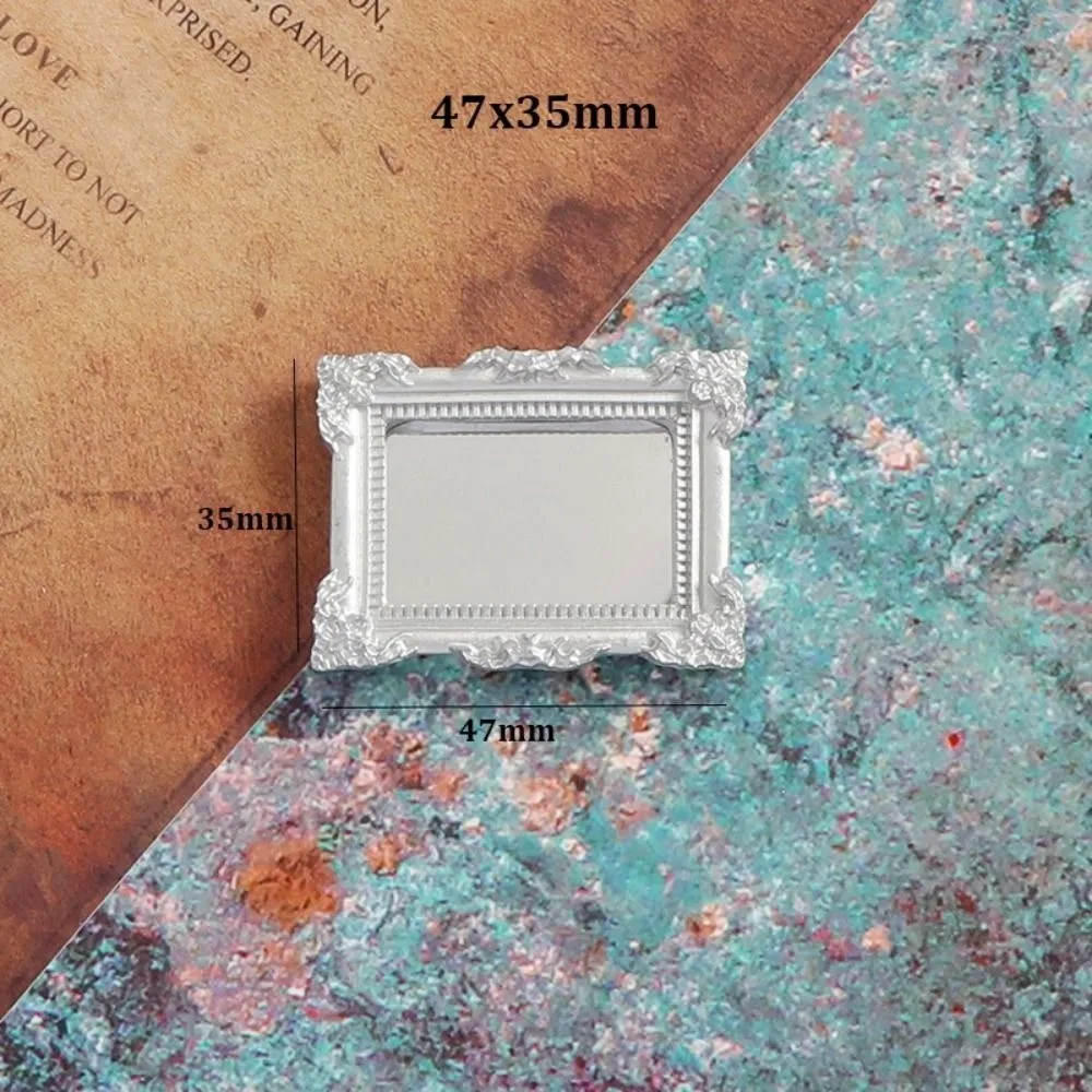 1/12 1/12 Dollhouse Miniature Plastic Multistyles Round Mirror Children Toy Mini Simulation Furniture Model - view 6