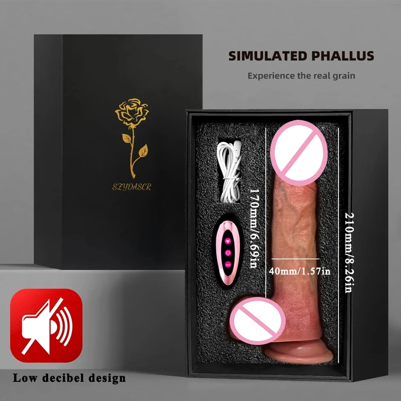 Realistic RC Dildos for Women Skin Sliding Foreskin Telescopic Heating Dildo Anal Vaginal Stimulation Strapon Big Penis Sex Toys