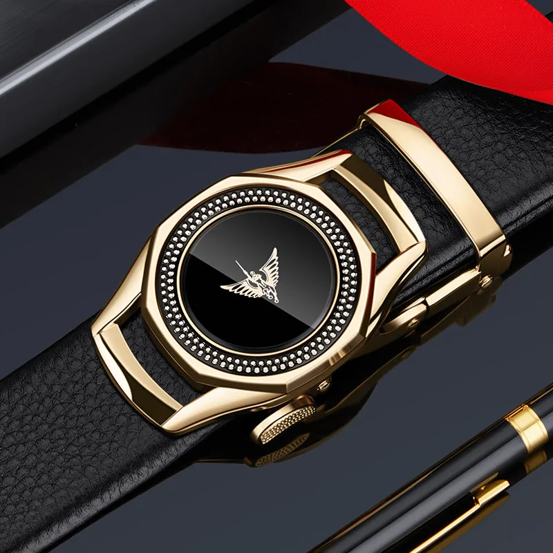 fashionable-luxury-men's-belt-paul-automatic-buckle-top-layer-pure-calfskin-business-style-geometric-pattern-alloy-buckle