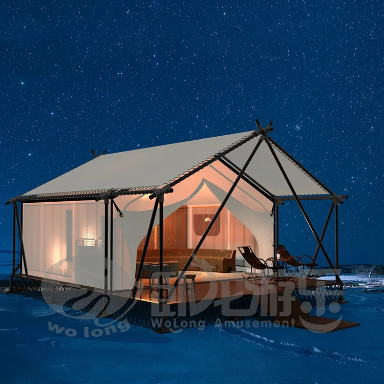 

Wolong Professional Supplier Luxury Safari Tent Glamping For Camping Hotel
