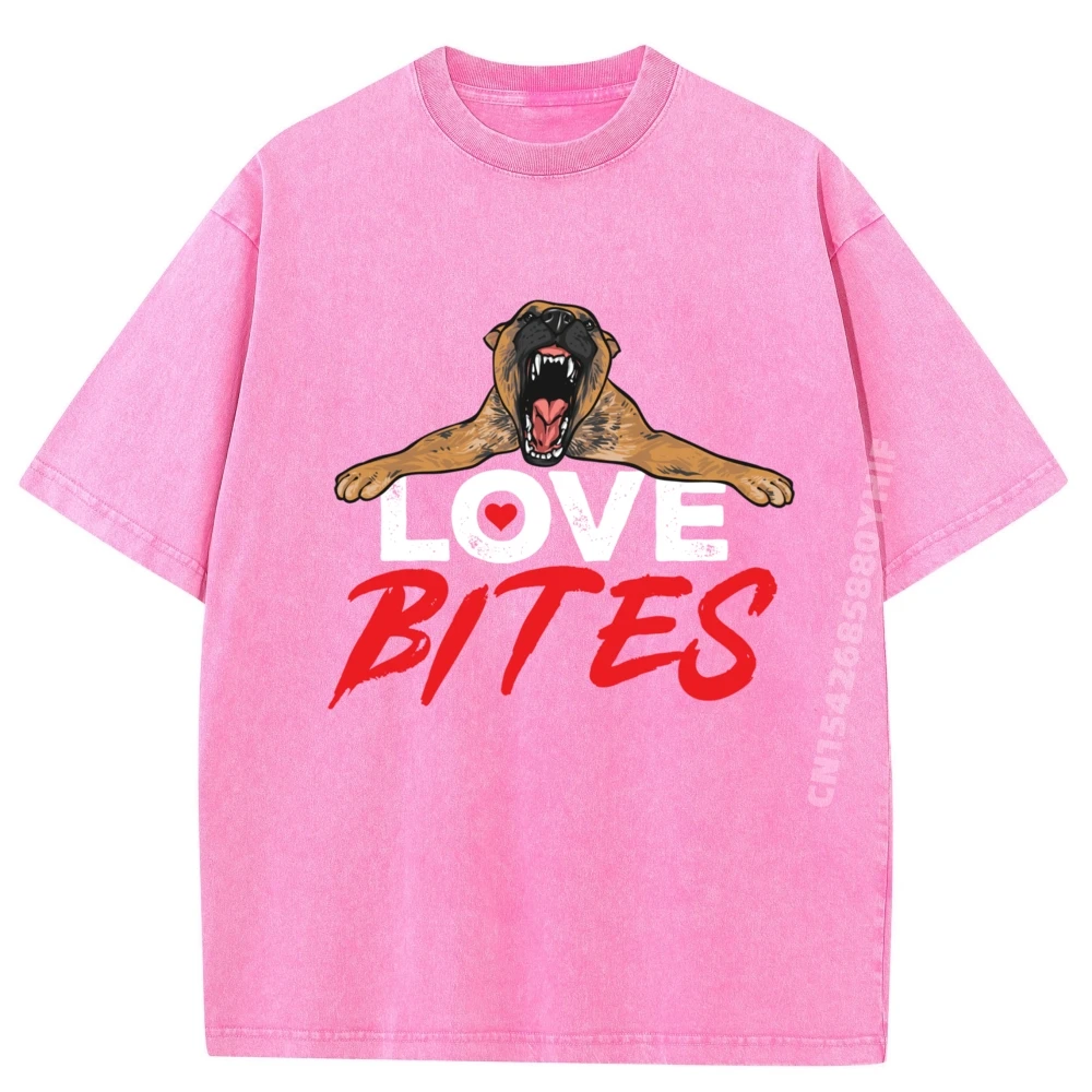 

Graphic Adult Men T-shirt Belgian Malinois Love Bites Belgian Group Tops Tees Luxury Designer Printed Retro Washed Tee Shirts