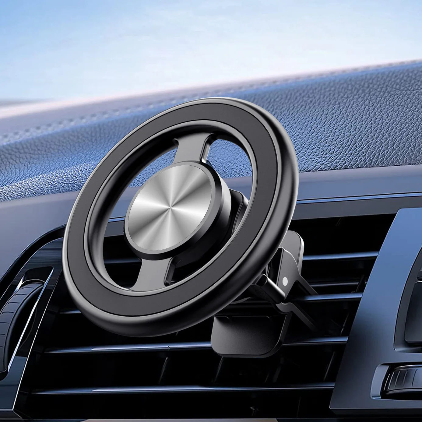 

MagSafe Air Vent Phone Mount - Alloy Magnetic Car Holder for iPhone 15/14/13 Strong 360° Rotation & Heat Dissipation