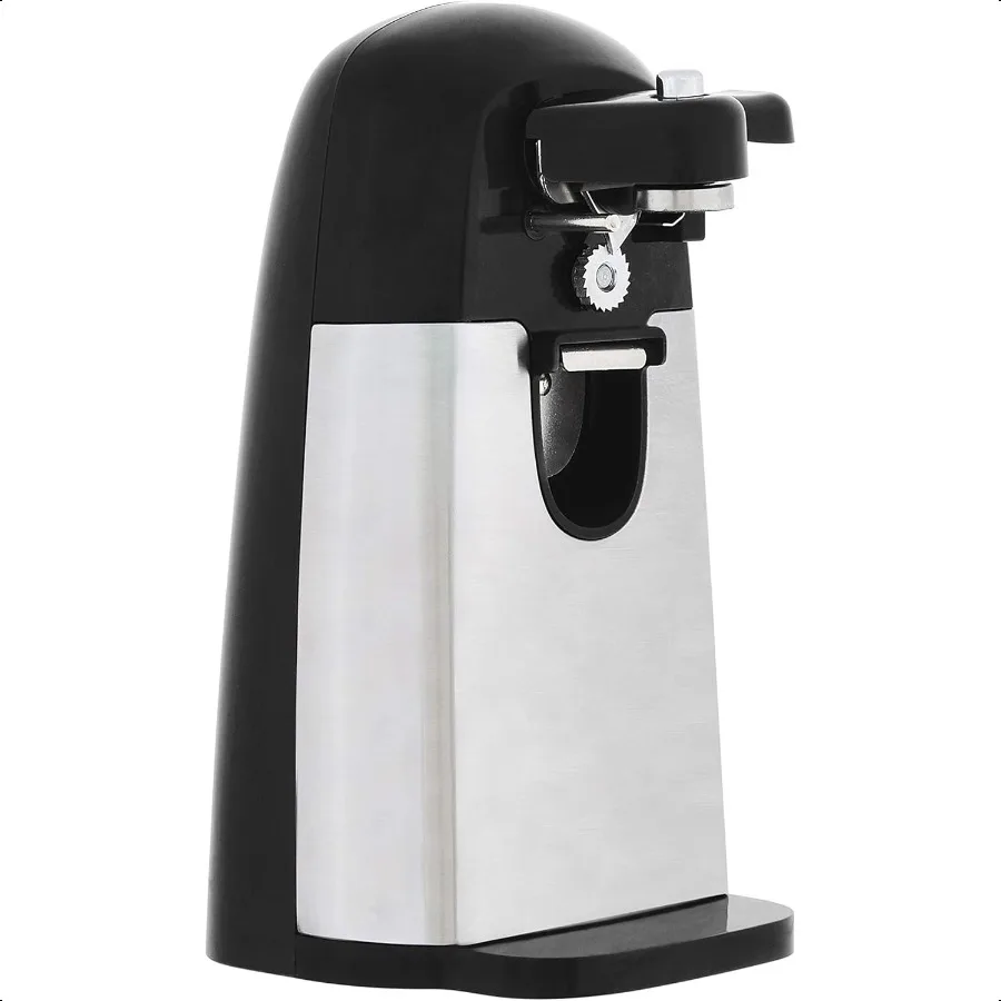 

3In1 Electric Can Opener Bottle Opener and Knife Sharpener with Stainl Steel Blade Magnetic Lid Holder Automatic Countertop 50W