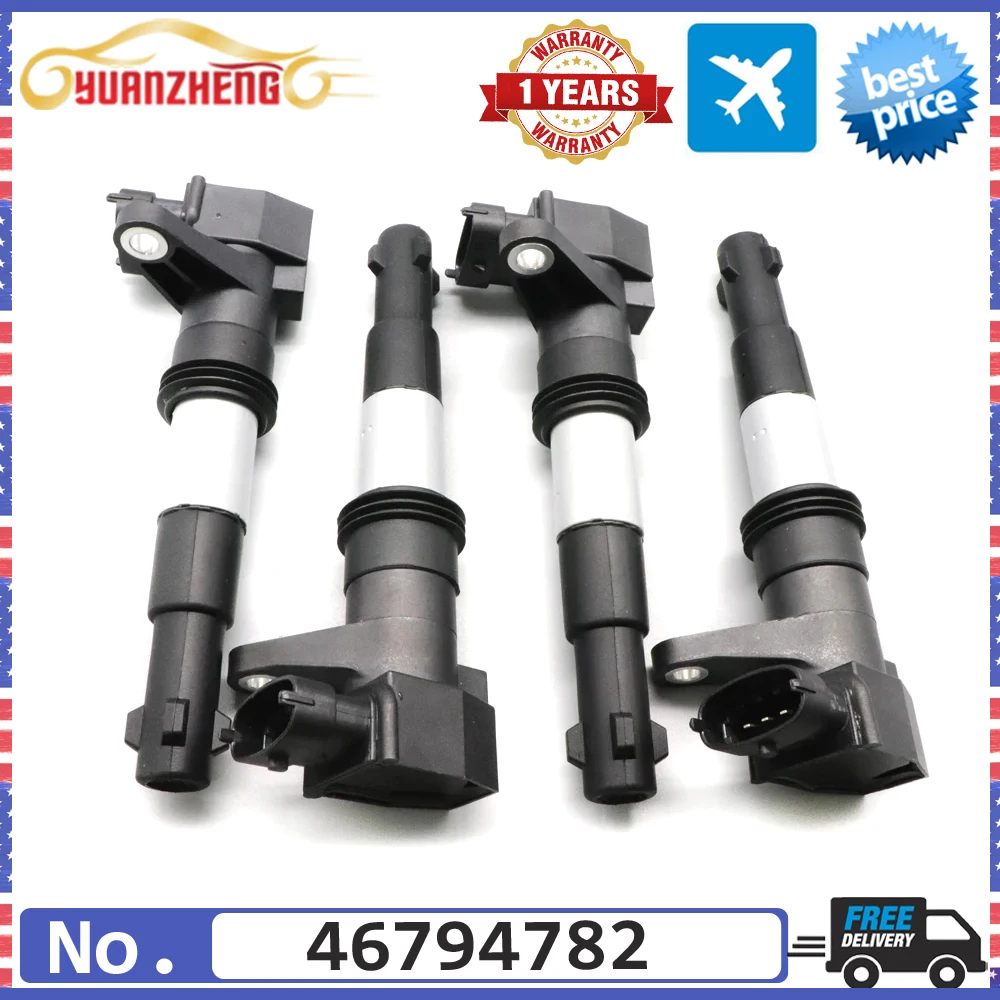 

NEW Ignition Coil Kit For ALFA ROMEO 156 159 GT GTV Spider 916C 916S 932 937 2.0L JTS 0221604103 46794782