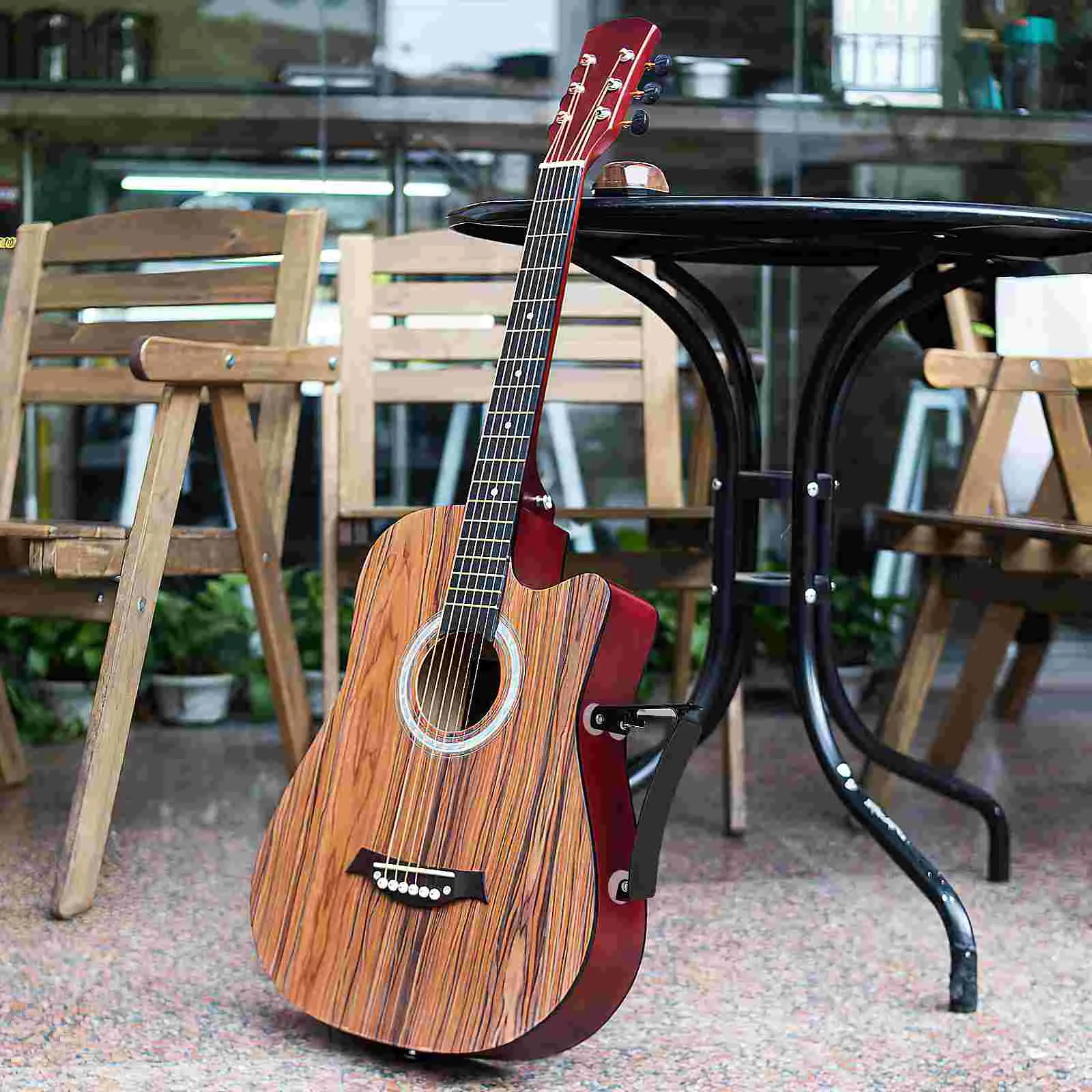 Suporte de guitarra clássica ajustável portátil com design de borracha de alumínio ukulele rack descanso de guitarra instrumentos musicais