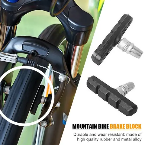 4/10pcs Type Silent Brake Pads Shoes Bike Bicycle Cycling Mountain Bike Dead Speed Brake Pads V Brake System Brake Cycling Part
