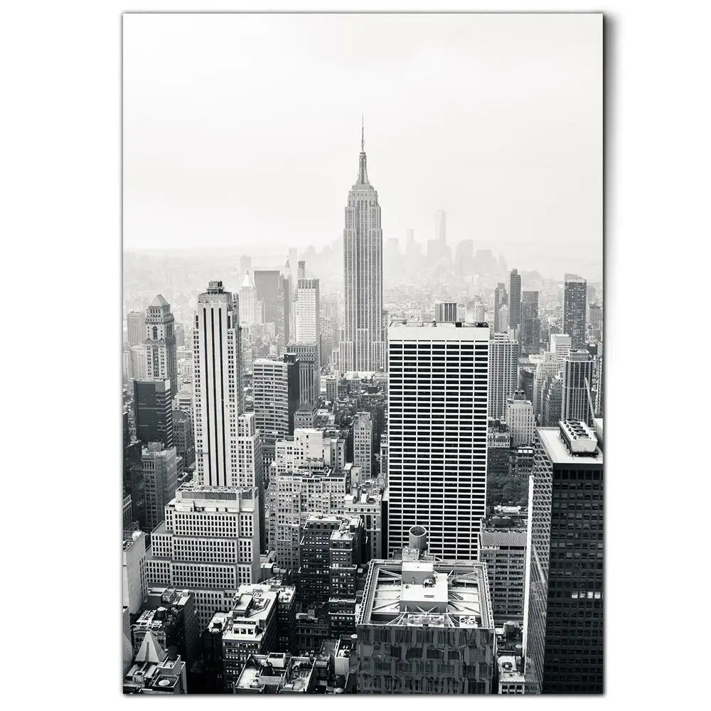 Awesome Futuristic City Landscape Art Picture Print Silk Poster Living Room Decor Home Wall