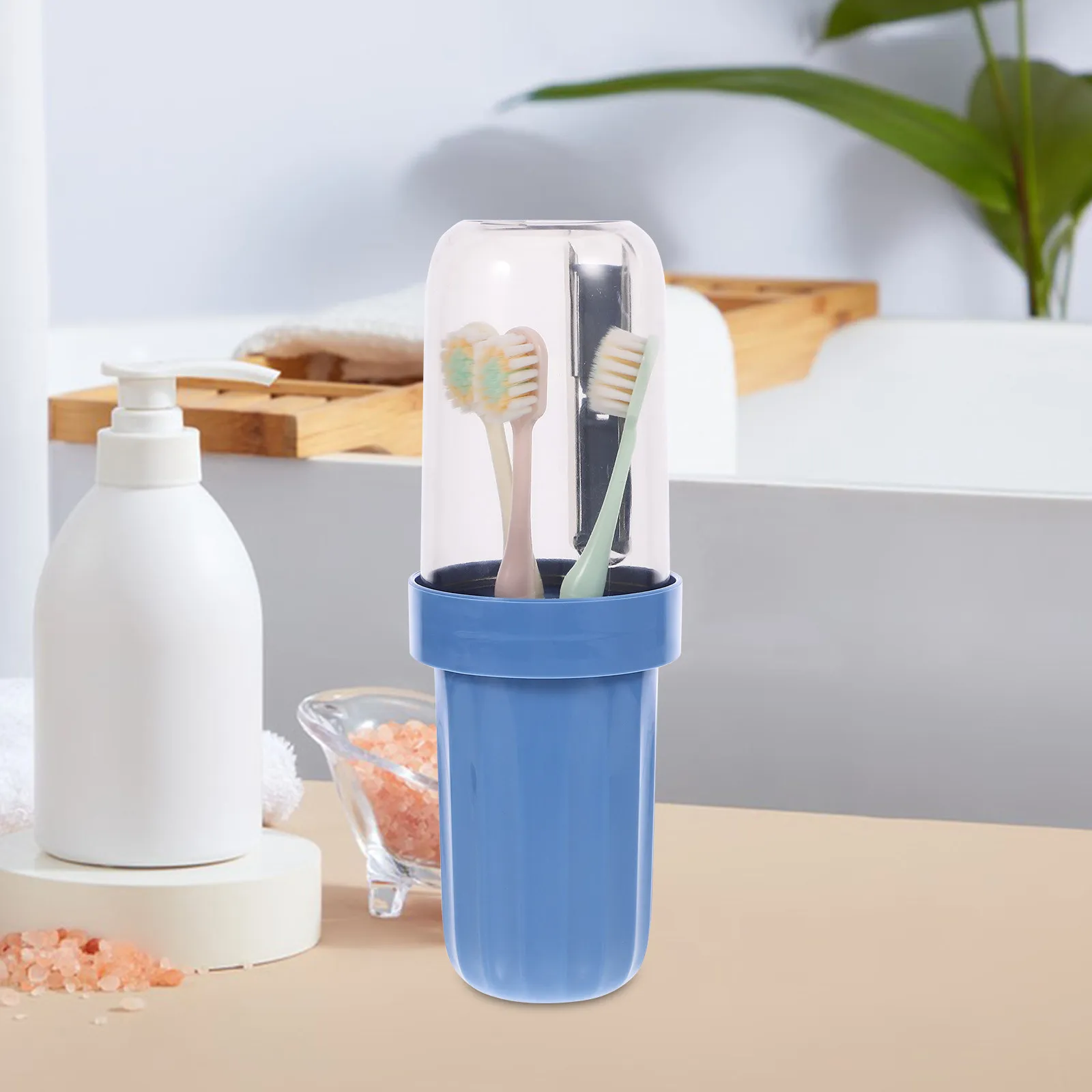 Multi-Functional Toothbrush Storage Box Portable Toothpaste Holder Travel Toothbrush Case Lightweight Compact Design for Home
