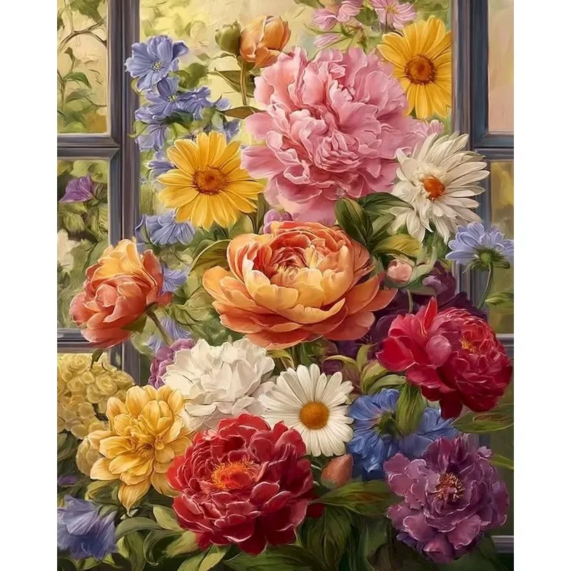 500/1000/1200/2000PCS Jigsaw Puzzle Flower 40x50cm For Adults Ideal For Stress Relief And Relaxation
