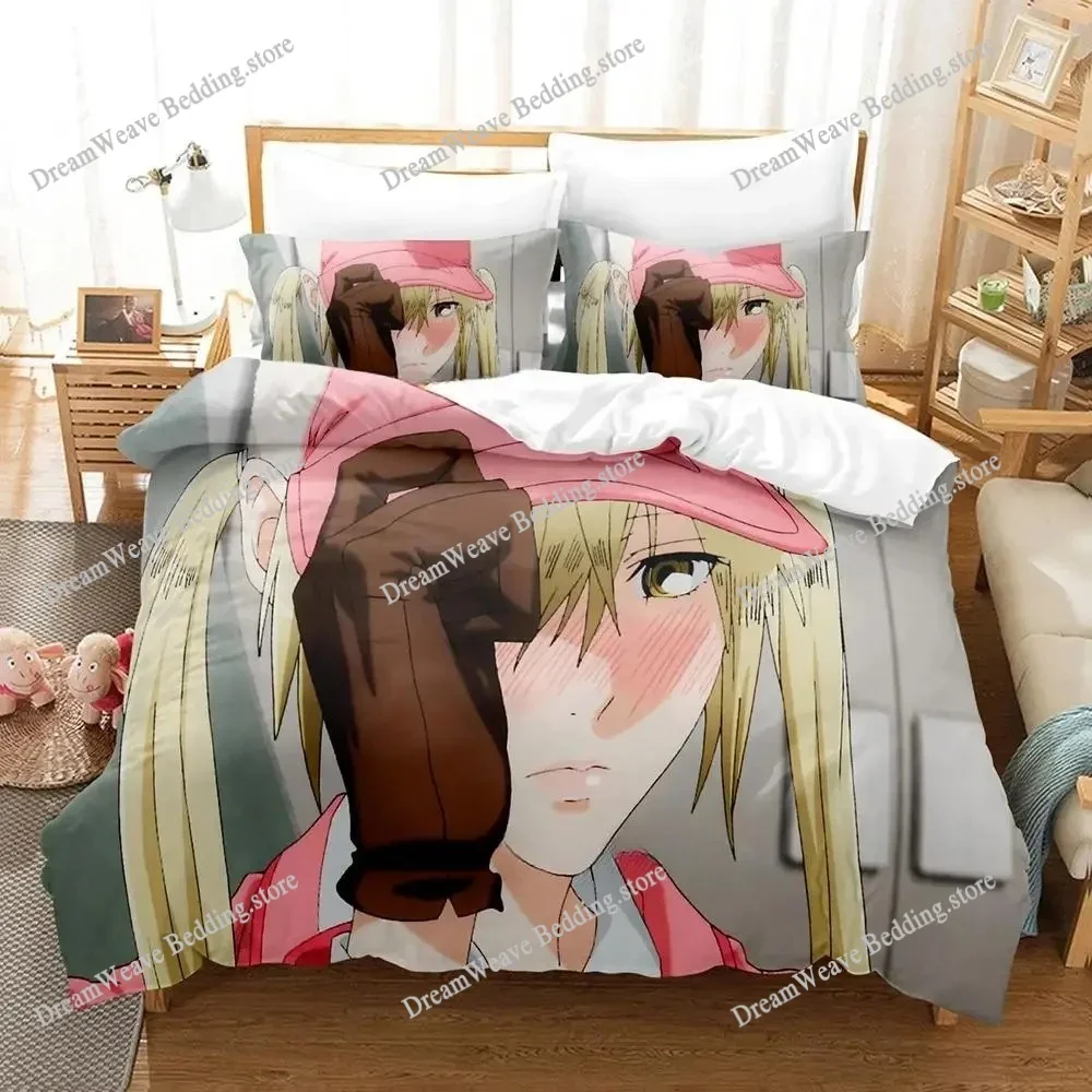 

Cells At Work! Luxury Bedding Set Japan Anime Cartoon Duvet Cover Set Comforter Bedspread Twin Single Size Printed Home Textile