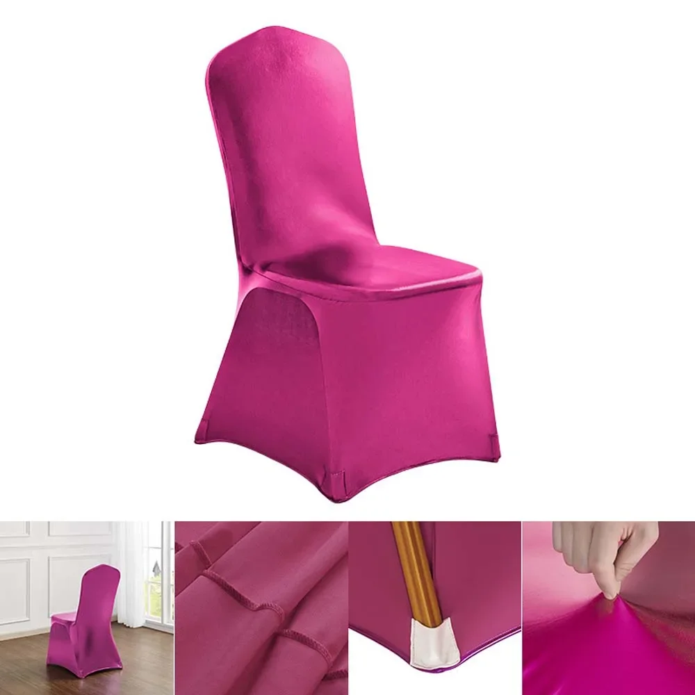 9color Bronzing Chair Covers Gold Silver Spandex Lycra Chair Cover for Home Hotel Wedding Party Luxury Chair Decoration