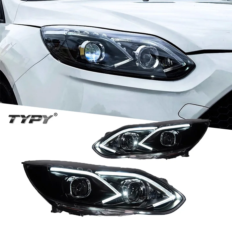

Автомобильный фонарь TYPY для Ford Focus, светодиодный проектор, дневные ходовые огни, автомобильные аксессуары 2012-2014