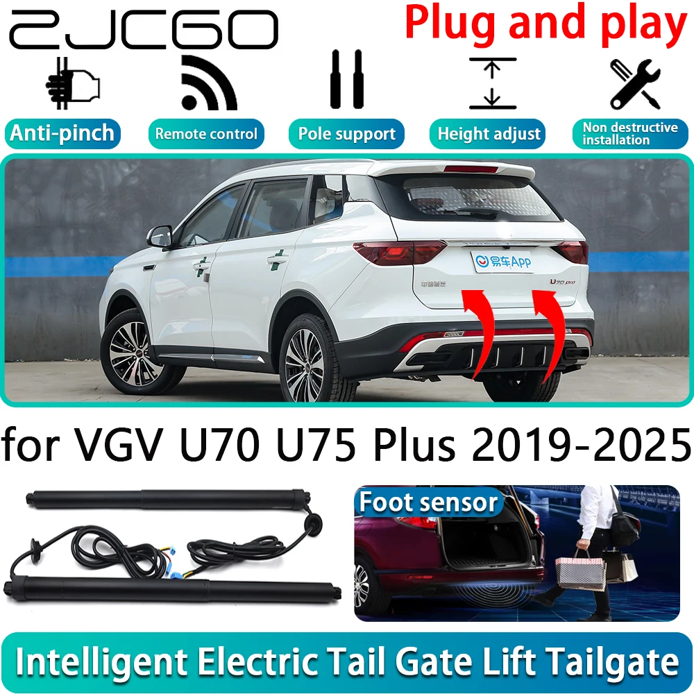 

ZJCGO for VGV U70 U75 Plus 2019-2025 Car OEM Electric Powered Tailgate Power Liftgate Automatic Tailgate System With Foot Sensor